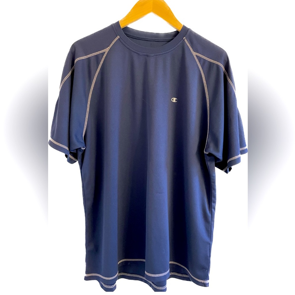 😎 Men’s Champion Navy Blue Double Dry large t-shirt